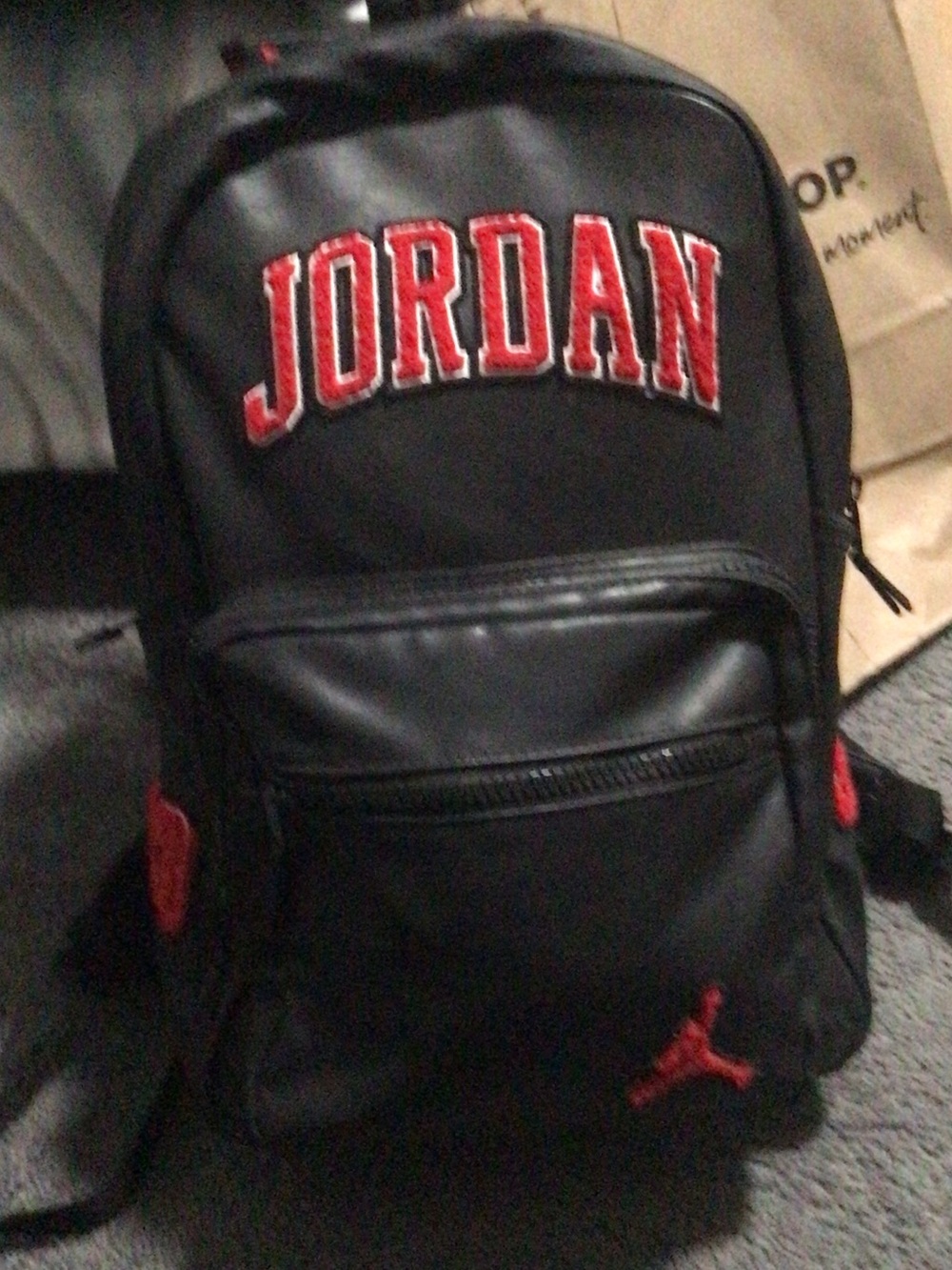 Jordan Black and Red Logo Backpack - Picture 16 of 16